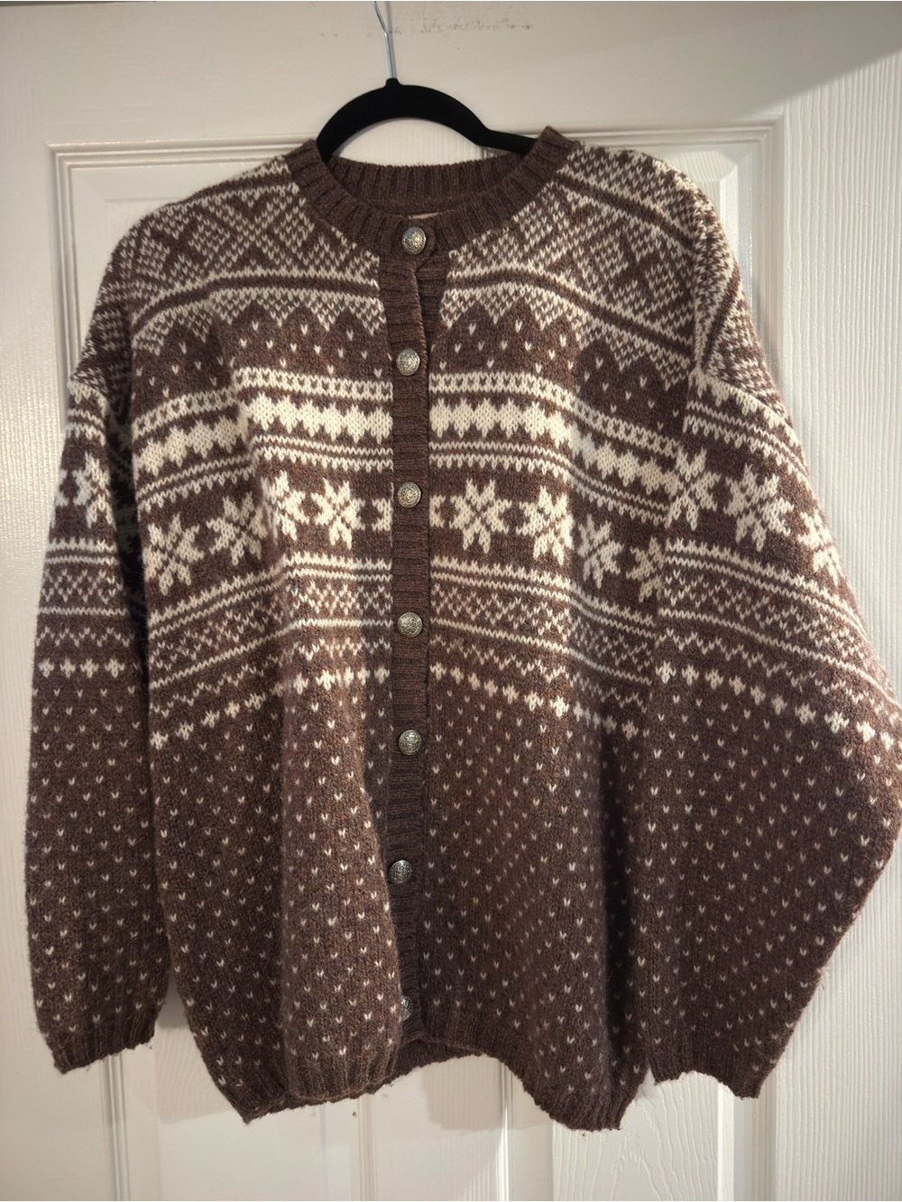 Vintage Woolrich Wool Fair Isle Cardigan Sweater